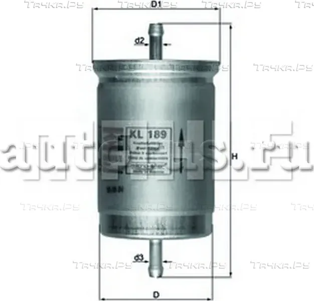 Фильтр топливный (Mahle/Knecht). Артикул KL189