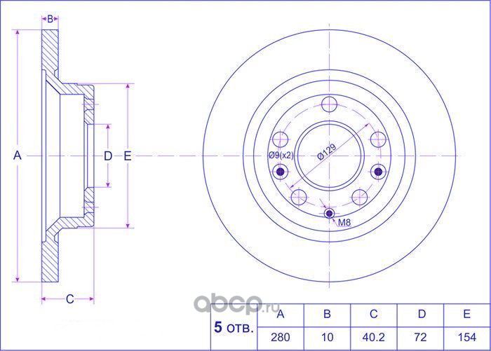 Диск тормозной (TI-Guar). Артикул TGGF3Y26251A