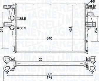 Радиатор охлаждения двигателя Magneti Marelli. Артикул 350213204600