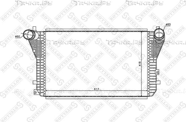 Интеркулер Stellox (алюминий) для Audi A3 II (8P) 2003-2013. Артикул 10-40221-SX