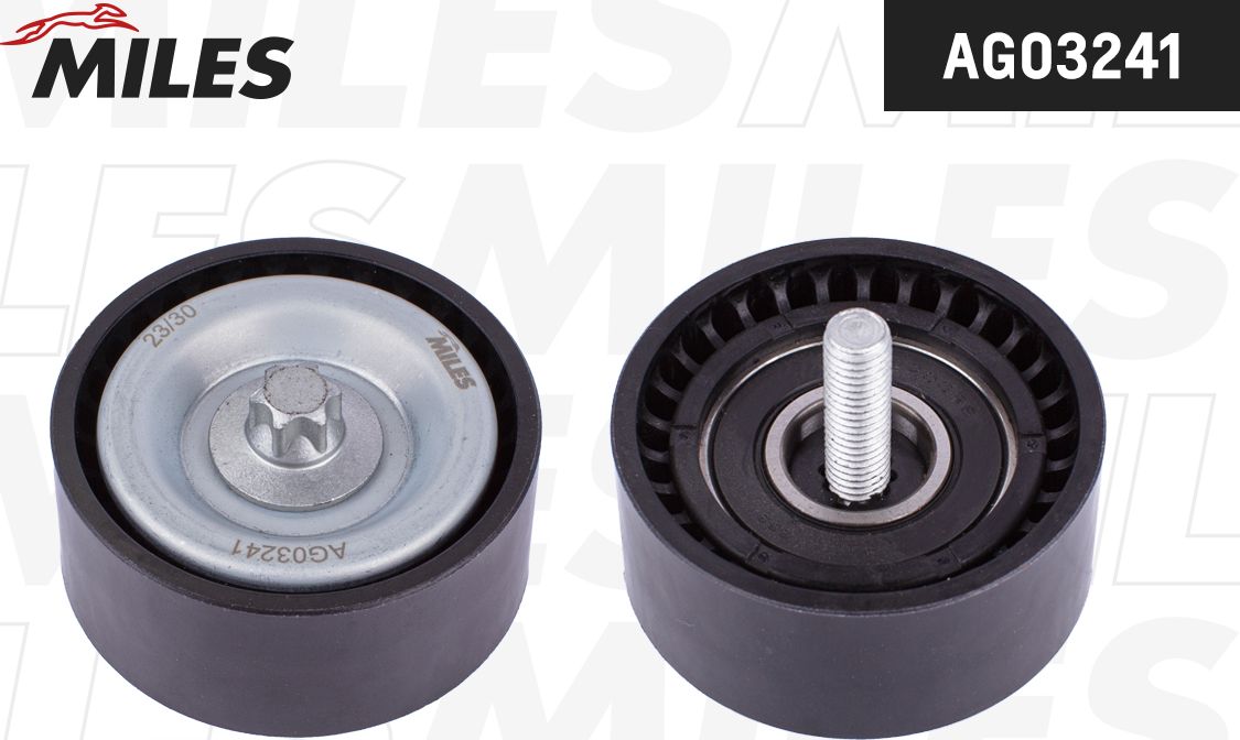 Направляющий (ведущий) ролик приводного поликлинового ремня Miles. Артикул AG03241