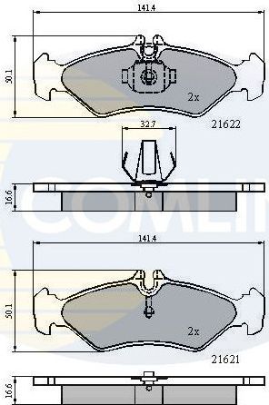 Тормозные колодки Comline Comline. Артикул CBP0453