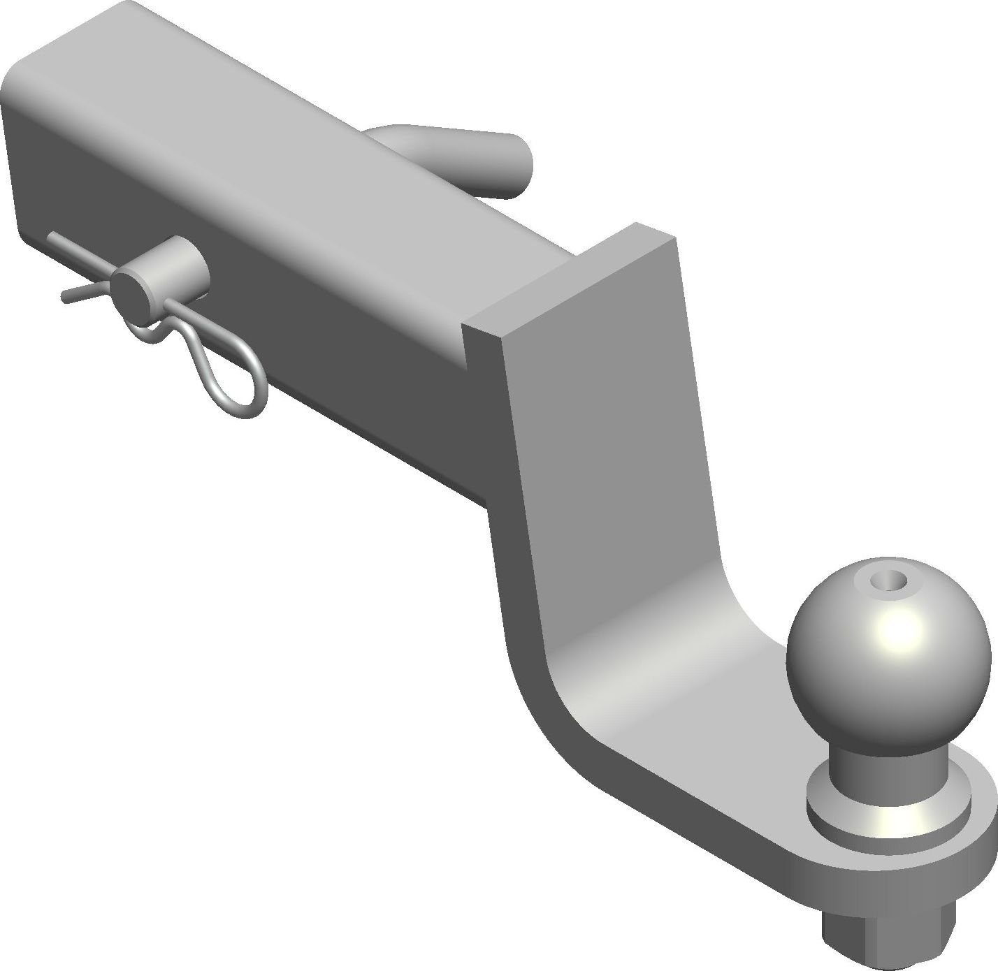 Шаровый узел оцинкованный AvtoS для фаркопа под квадратное отверстие 50x50. Артикул TY-05Z