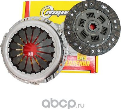 Пакет сцепления (корзина, диск накладка LUK ) для а/м УАЗ КПП 5-ст. Premium Rigi (Riginal). Артикул RG4211601000LUK
