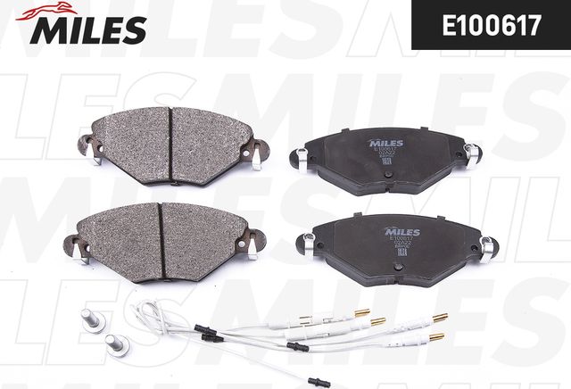 Тормозные колодки Miles (Semi-Metallic) передние для Citroen C5 I 2001-2008. Артикул E100617