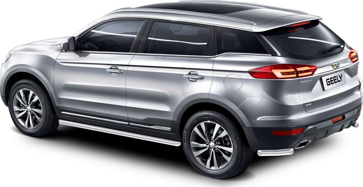 Защита Rival заднего бампера d57 уголки для Geely Atlas 2018-2026. Артикул R.1904.005