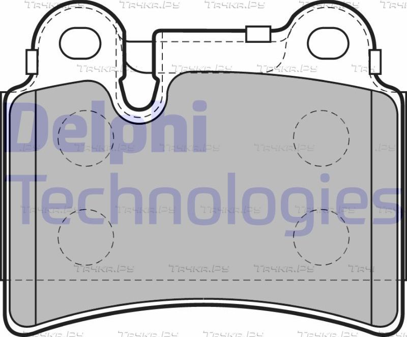 Тормозные колодки Delphi (Low-Metallic) задние для Volkswagen Touareg I 2002-2010. Артикул LP2061