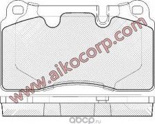 Колодки LAND ROVER Range Rover Sport, VW Touareg (2005-2013) передние (Aiko). Артикул PF0486