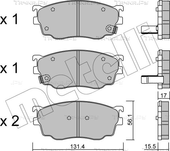 Тормозные колодки Metelli передние для Mazda Premacy I (CP) 2000-2005. Артикул 22-0301-0