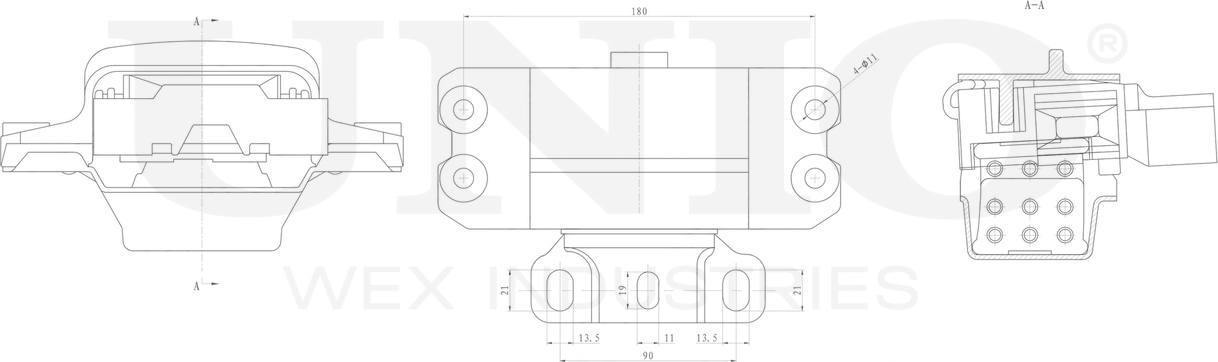 Опора двигателя (Unio). Артикул RMP-15018