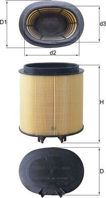 Воздушный фильтр Mahle. Артикул LX 2974