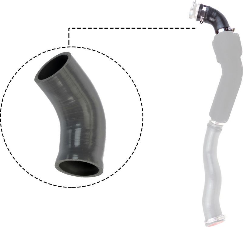 Патрубок интеркулера Gates (AEM (этилен-акрилатный каучук)). Артикул 09-0917