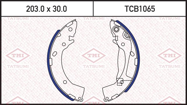 Колодки тормозные HYUNDAI GETZ 02- задн. (Tatsumi). Артикул TCB1065