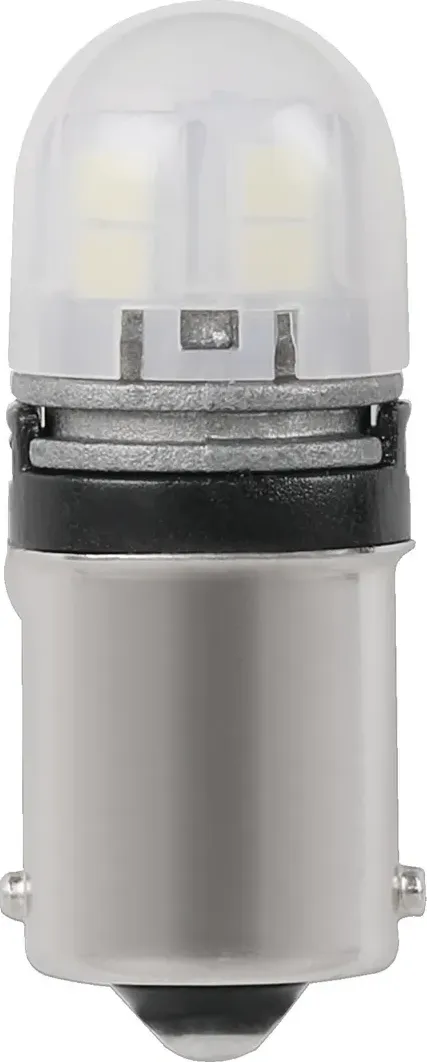 Лампа светодиодная 12V T15x43 W BA15s Маяк SUPER WHITE 2 шт. блистер 12T15/BLK09/2BL. Артикул 12T15/BLK09/2BL