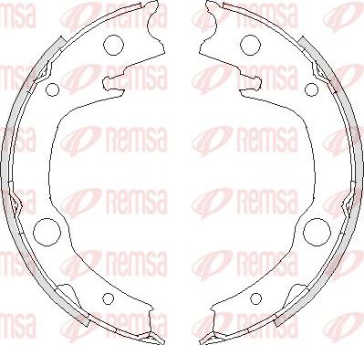 Тормозные колодки (стояночная тормозная система) Remsa. Артикул 4729.00