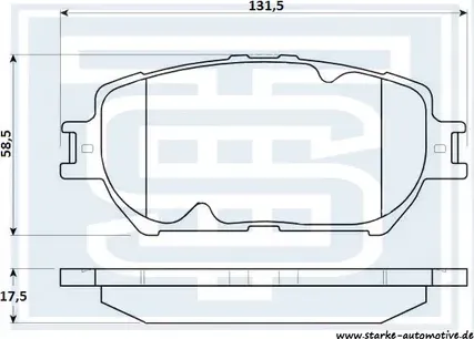 Колодки тормозные перед (Starke). Артикул 179859