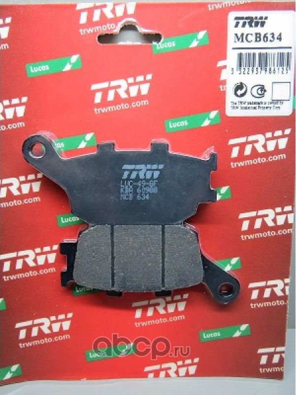 Тормозные колодки TRW Organic Allround. Артикул MCB634