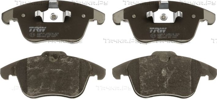 Тормозные колодки TRW COTEC передние для Volvo V60 I 2010-2018. Артикул GDB1683