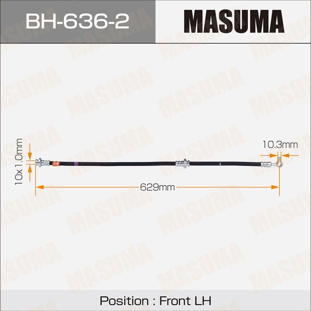 Тормозной шланг Masuma передний левый для Infiniti FX I (S50) 2003-2008. Артикул BH-636-2