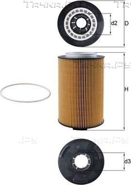 Масляный фильтр Mahle. Артикул OX 1028D