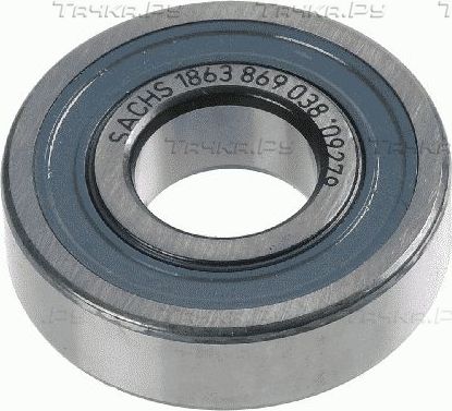 ПОДШИПНИК ШАРИКОВЫЙ 25X62X17 ЗАКРЫТОГО ТИПА, КОНТАКТНЫЕ УПЛОТНЕНИЯ С Д SACHS. Артикул 1863 869 038