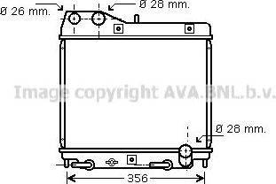 Радиатор охлаждения двигателя AVA для Honda Jazz I 2002-2003. Артикул HD2161