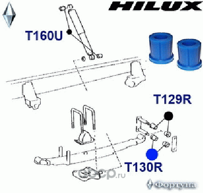 Рессорная втулка задняя подвеска 18*30*38 (Фортуна). Артикул T130R