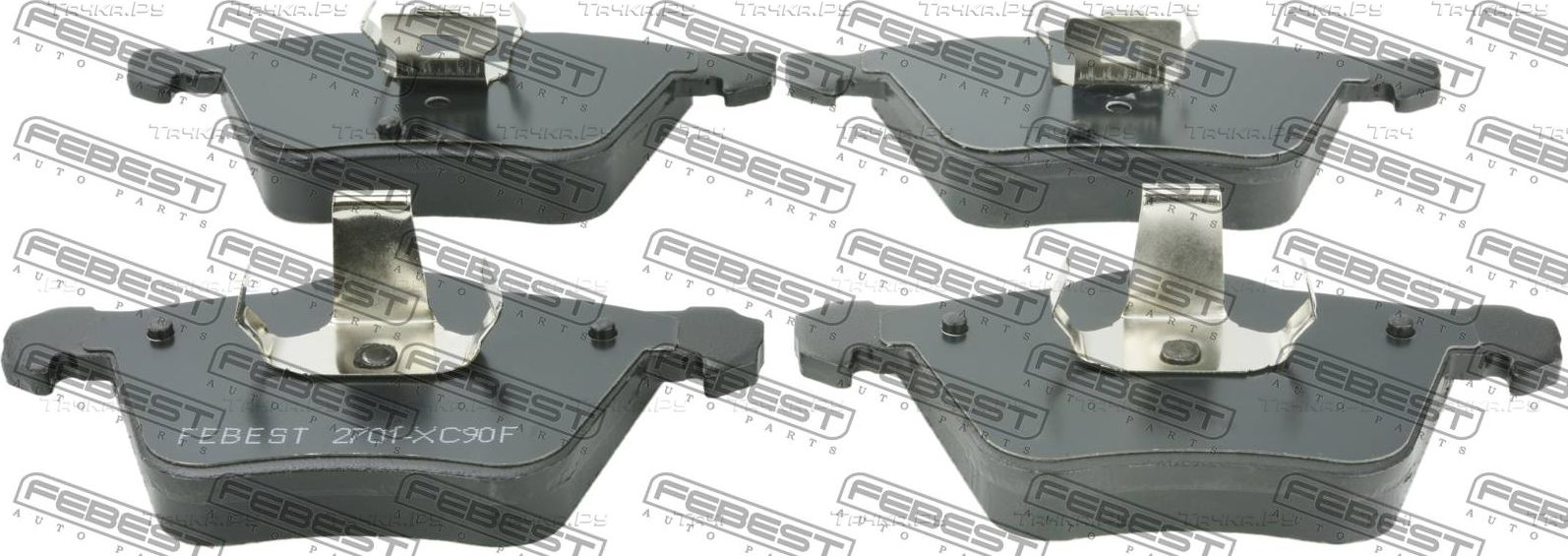 Тормозные колодки Febest передние для Volvo XC90 I 2002-2014. Артикул 2701-XC90F