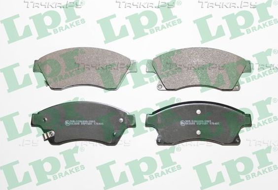 Тормозные колодки LPR передние для Chevrolet Aveo II 2011-2015. Артикул 05P1581