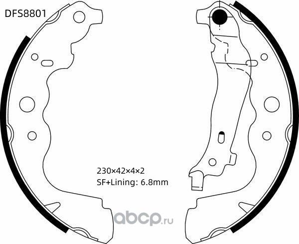 Колодки тормозные барабанные Double Force Double Force. Артикул DFS8801