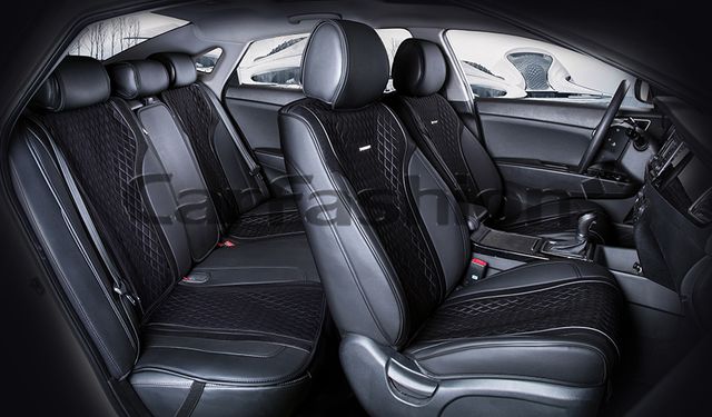 Накидки универсальные CarFashion Element Plus для авто, цвет Черный/Черный/Черный/Черный. Артикул 22491