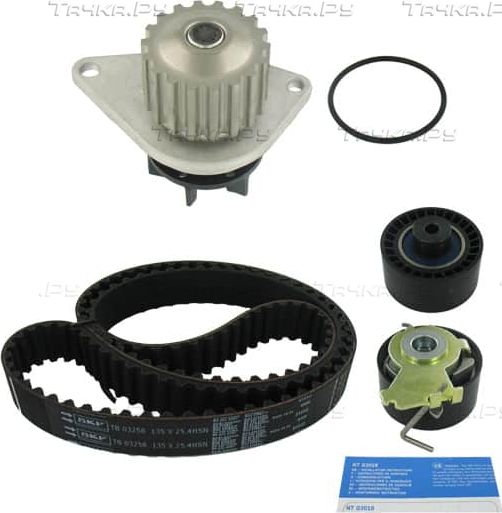 Помпа (водяной насос) с комплектом ремня ГРМ SKF для Citroen C3 I 2003-2009. Артикул VKMC 03258