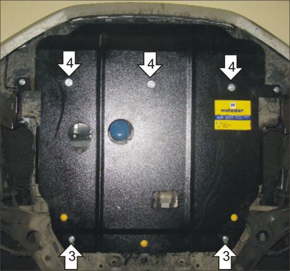 Защита Мотодор для радиатора, картера, КПП Hyundai i30 II 2011-2015. Артикул 00936