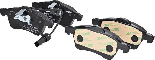 Тормозные колодки Delphi (Low-Metallic) передние для Volkswagen Transporter T4 1995-2003. Артикул LP1707