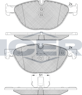 Тормозные колодки Icer. Артикул 181961