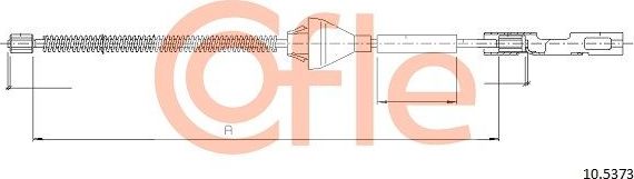 Трос ручника (тросик ручного тормоза) Cofle. Артикул 92.10.5373