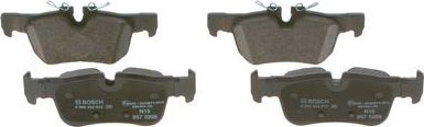 Тормозные колодки Bosch (Low-Metallic) задние для MINI Hatch III (F55/F56) 2020-2026. Артикул 0 986 494 812