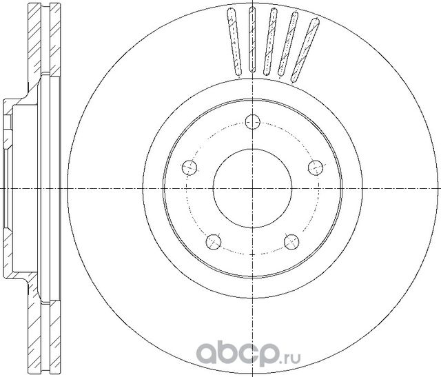 Диск тормозной вентилируемый (G-Brake). Артикул GR20314