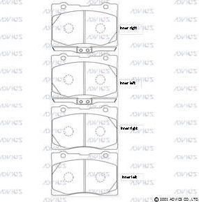 Тормозные колодки Advics. Артикул SN128P