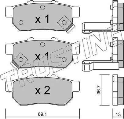 Тормозные колодки Trusting. Артикул 179.1