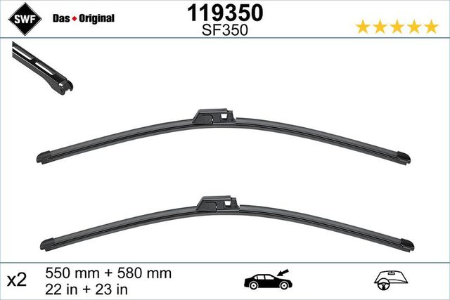Щетка стеклоочистителя (дворник) SWF Das Original. Артикул 119350