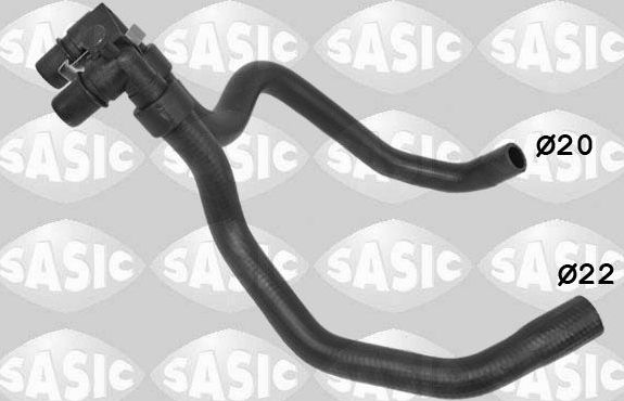 Патрубок радиатора (системы охлаждения) Sasic для Peugeot Partner I 2005-2015. Артикул 3400236