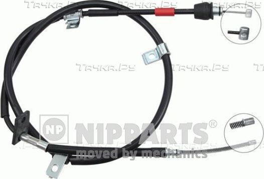 Трос ручника (тросик ручного тормоза) Nipparts. Артикул J19127