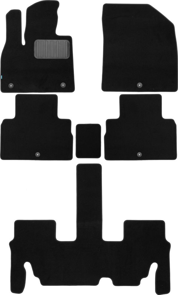 Коврики текстильные Klever Premium для салона Hyundai Palisade 8 мест 2020-2026. Артикул KLEVER0302007422110kh