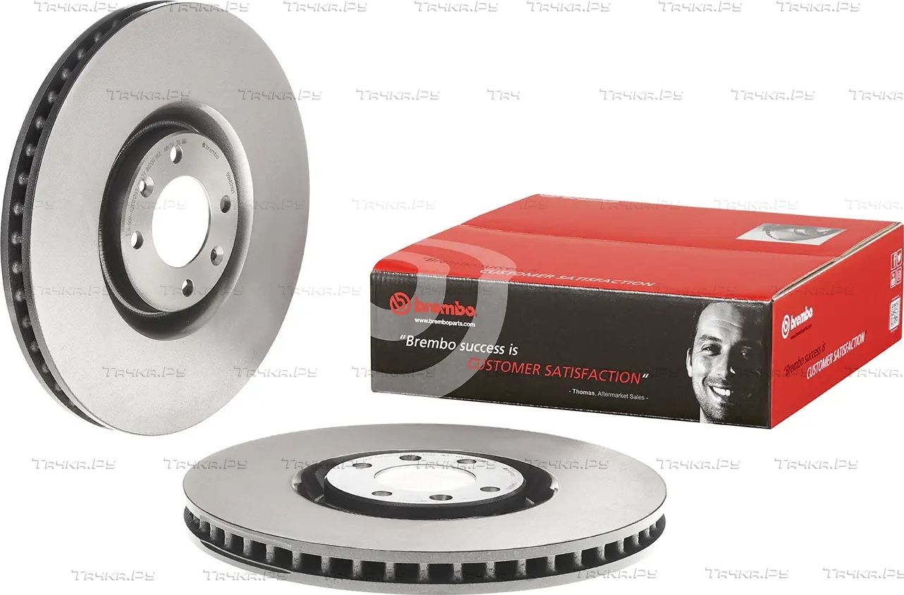 Тормозной диск Brembo UV Coated передний для Citroen DS5 2011-2015. Артикул 09.A829.21