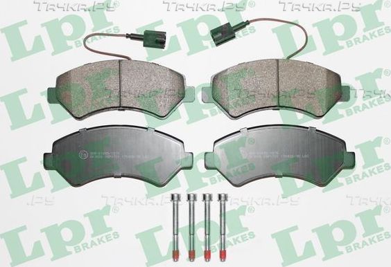 Тормозные колодки LPR передние для Citroen Jumper II 2011-2026. Артикул 05P1721