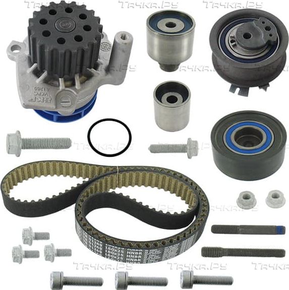 Помпа (водяной насос) с комплектом ремня ГРМ SKF для Volkswagen Jetta V 2009-2010. Артикул VKMC 01148-2