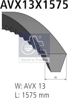 Приводной ремень клиновой DT Spare Parts для Scania 3 1988-1996. Артикул 1.21207