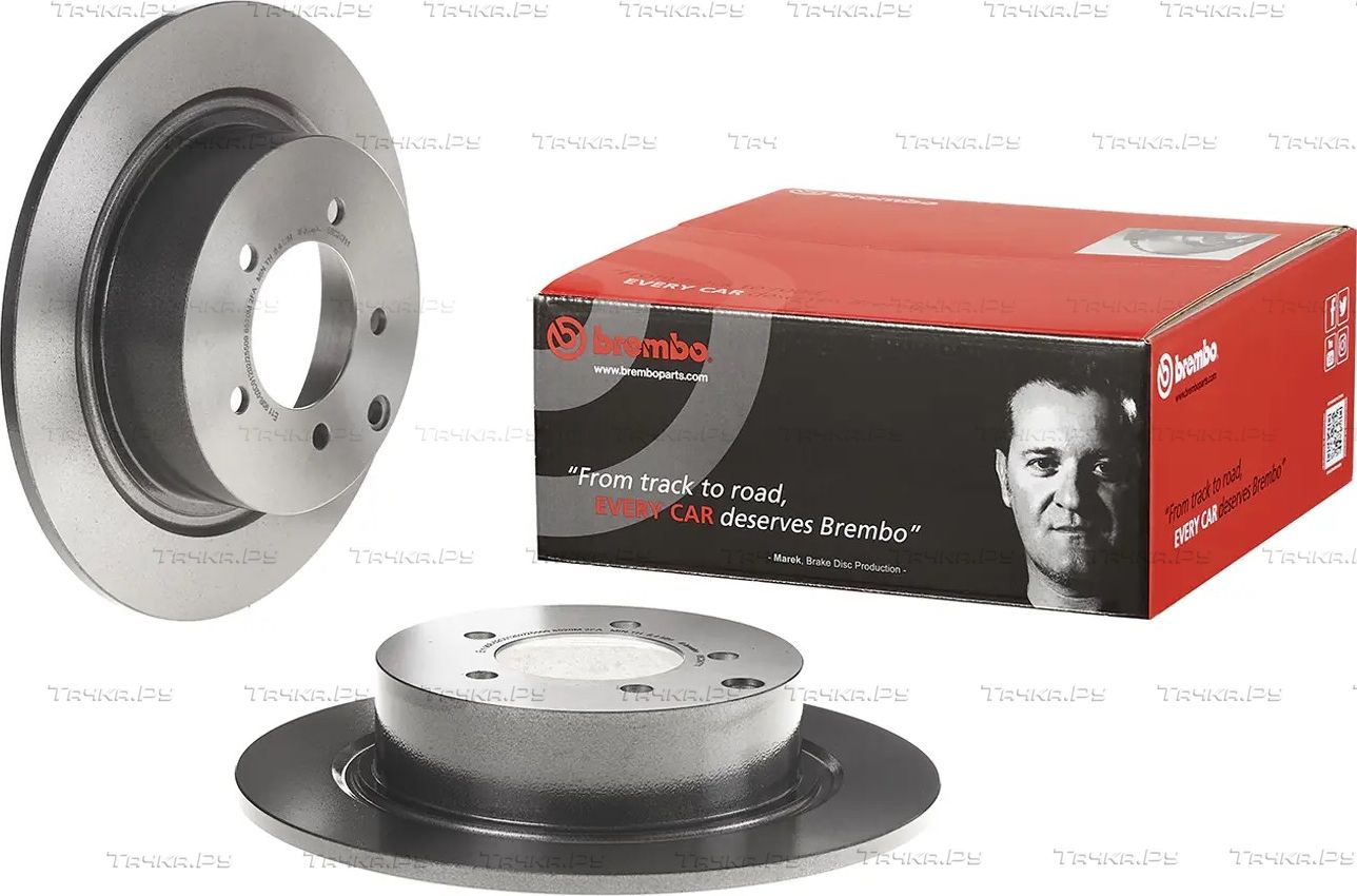 Тормозной диск Brembo PRIME LINE - UV Coated задний для Peugeot 4008 2012-2017. Артикул 08.C247.11