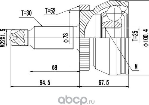 Шрус Наружный (Zikmar). Артикул Z87342R